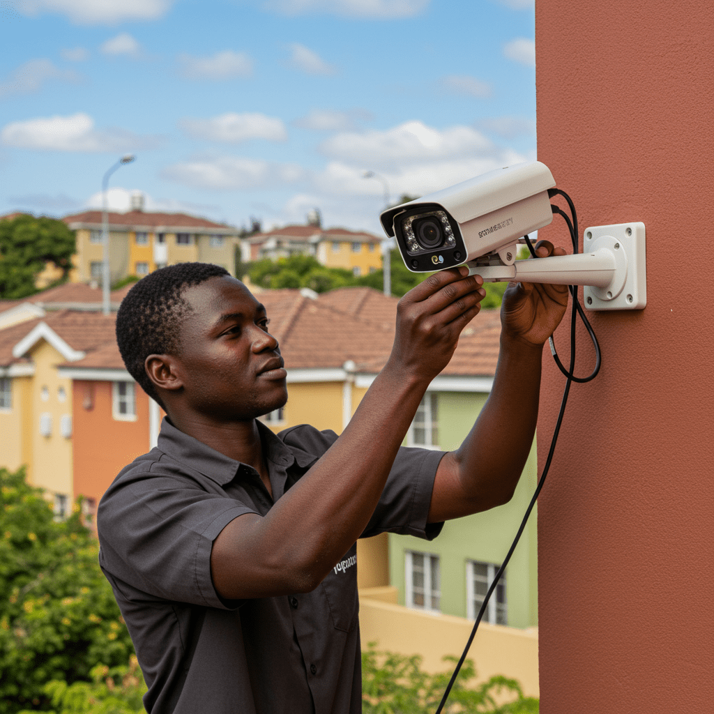 CCTV security camera operating in Polokwane