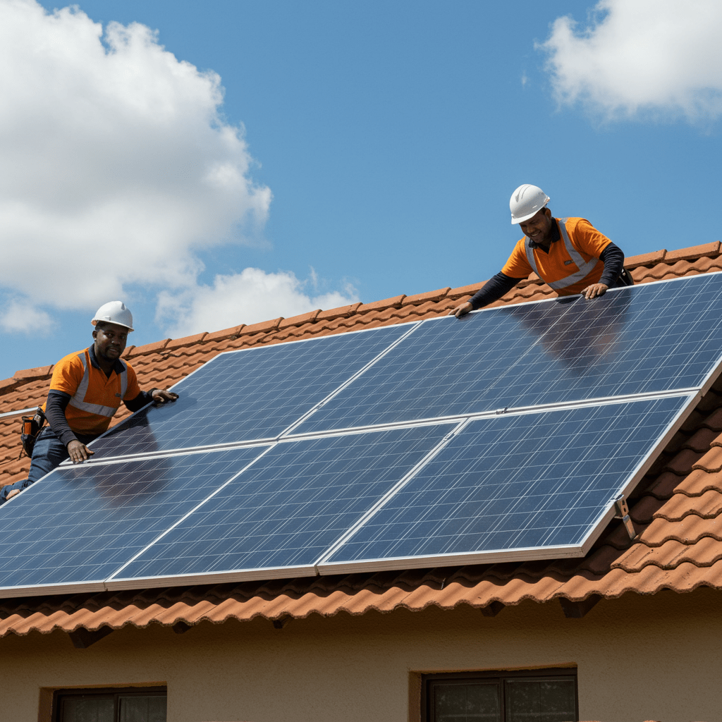 Solar Panels installed on a roof