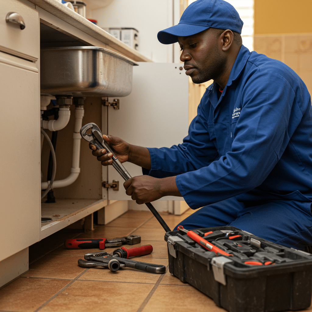 Plumber at work in Polokwane